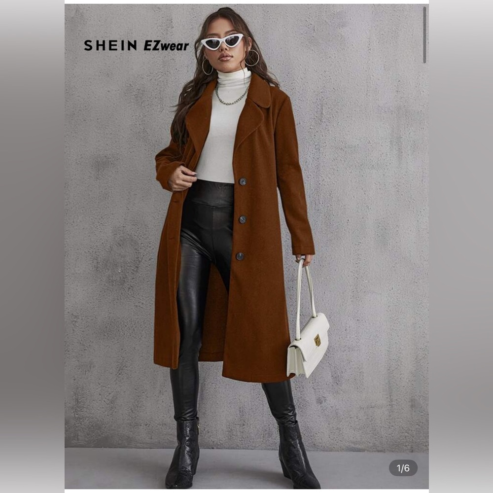 SHEIN Women’s Coffee Brown Overcoat